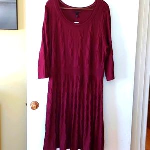 Lane Bryant Dark Wine Color Sweater Dress NWT Size 18/20
